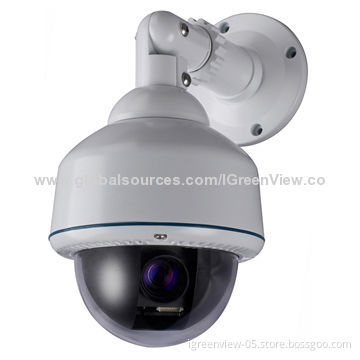 High Speed Dome Camera, 10X Optical Zoom, Wall Mount Bracket, 1/3" Sony Effio-E CCD 700TVL